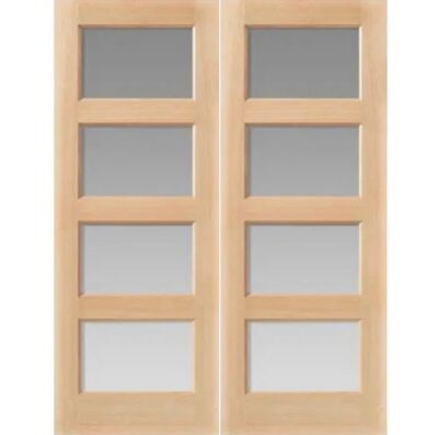 Oak Pattern 50 Mersey Rebated (CLEAR BEVELLED GLASS) Un-Finished - DF