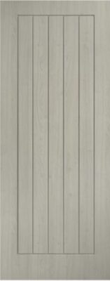 Light Grey Pre-Finished Laminate Cottage FD30 44mm Fire Door - LPD