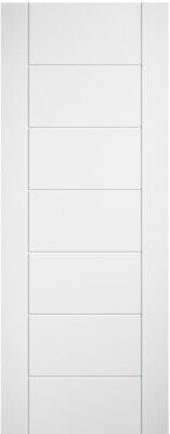 White Pre-Finished Linear 7 Panel Semi Solid Core - LPD