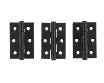 3 inch Grade 7 Hinges Black (Pack of 3)