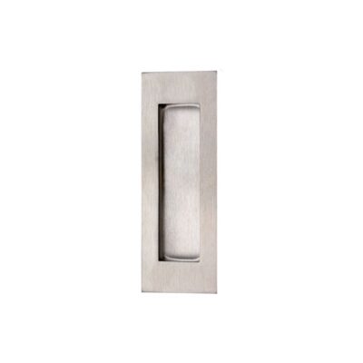 Satin Slim Pocket Door Finger Pull Handle (Pair)