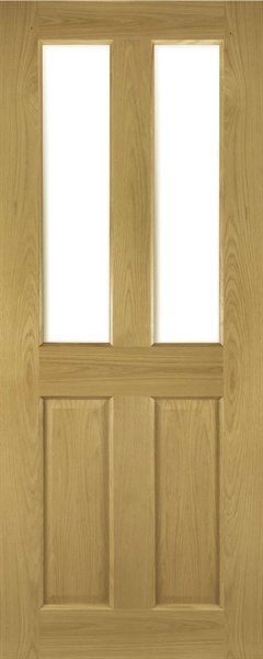 Internal Oak Bury (CLEAR BEVELLED GLASS) Pre-Finished Door