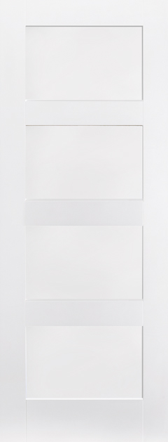 Internal White Primed Shaker 4 Panel FD30 44mm Fire Door