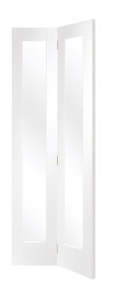 Internal White Primed Pattern 10 Bifold (CLEAR GLASS) - XL