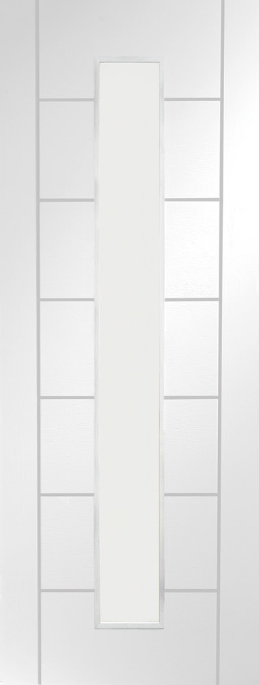 White Primed Palermo 1 Light (CLEAR GLASS) - XL
