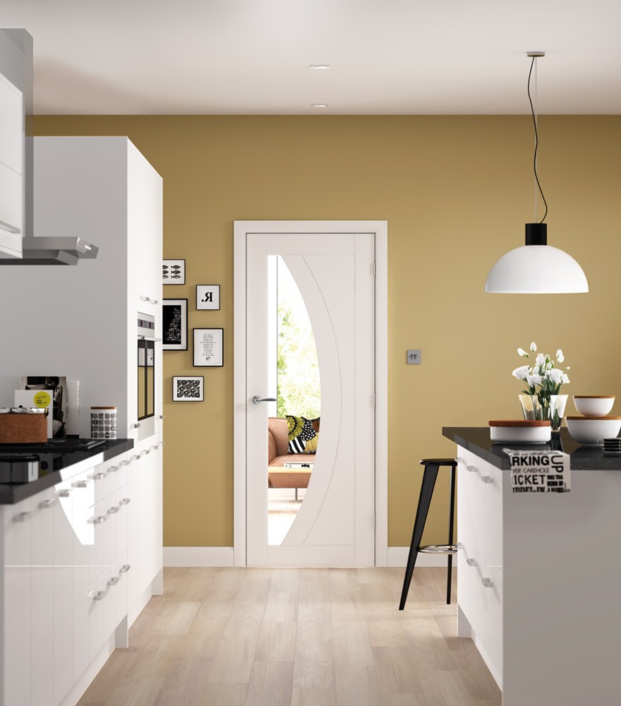 White Primed Salerno Semi Solid (CLEAR GLASS) - XL - Image 2