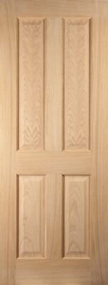 Internal Oak Oregon 4 Panel Flush Bead FD30 35mm Fire Door