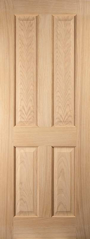 Internal Oak Oregon 4 Panel Flush Bead FD30 35mm Fire Door