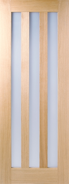 Internal Oak Utah (OBSCURE GLASS) Un-Finished Solid Core Door