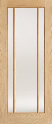 Internal Oak Lincoln Un-Finished (OBSCURE GLASS) Door - DF / LP