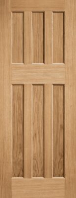 Oak DX 60s Style Un-Finished FD30 44mm Fire Door - LPD