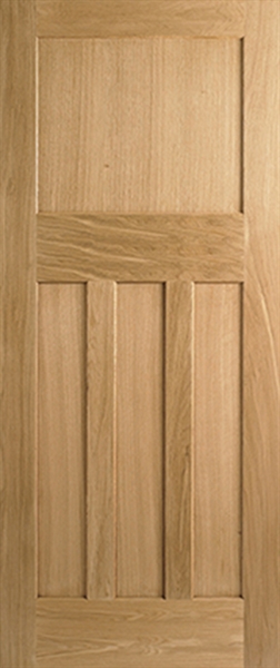 Oak DX 30s Style Solid Core Un-Finished Door - LPD