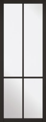 Internal Black Liberty Pre-Finished (CLEAR GLASS) Door