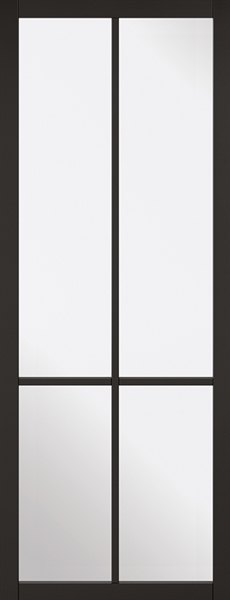 Internal Black Liberty Pre-Finished (CLEAR GLASS) Door