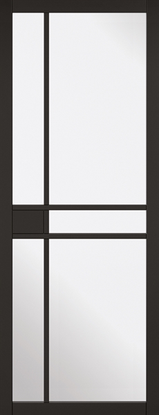 Internal Black Greenwich Pre-Finished (CLEAR GLASS) Door