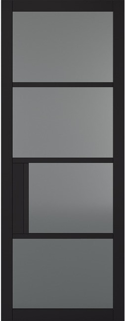 Internal Chelsea 4L Black Pre-Finished (TINTED GLASS) Door