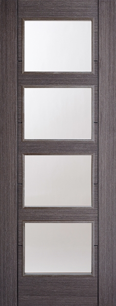 Internal Ash Grey Vancouver (CLEAR GLASS) Solid Core Pre-Finished - LPD