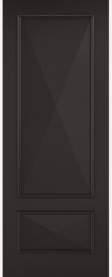 Black Primed Plus Knightsbridge - FD30 - 44mm Solid Core - Raised Mouldings - LPD