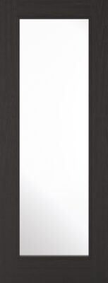 Internal Charcoal Black Diez Pre Finished (CLEAR GLASS) Raised Mouldings Door