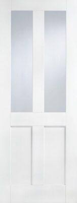 Internal White Primed London (CLEAR GLASS) Solid Core Door