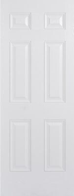External Colonial 6P White GRP Composite Door