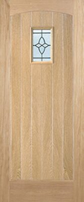 External Oak Cottage Lead Double Glazed Un-Finished Door