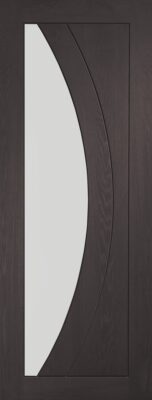 Internal Umber Grey Laminate Salerno (CLEAR GLASS) Door