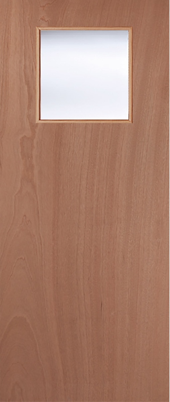 Lipped Timber Blank (CLEAR GLASS) 1G FD30 44mm Fire Door - MB
