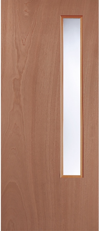Lipped Timber Blank (CLEAR GLASS) 20G FD60 54mm Fire Door - MB