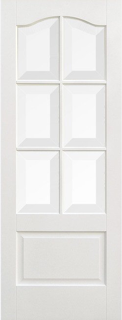 Internal White Primed Kent (CLEAR BEVELLED GLASS) Solid Core Door