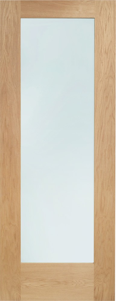 Internal Oak Pattern 10 (CLEAR GLASS) Un-Finished Door
