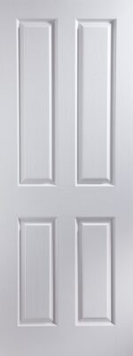 Internal White Primed 4 Panel Woodgrain FD30 44mm Fire Door