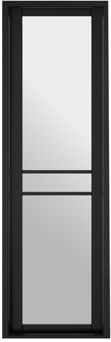 Internal Manhattan Demi Panel Black Pre-Finished W8 (CLEAR GLASS) Greenwich Door