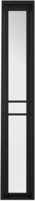 Internal Manhattan Demi Panel Black Pre-Finished W6 (CLEAR GLASS) Greenwich Door