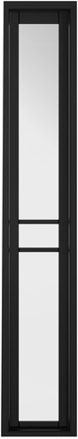Internal Manhattan Demi Panel Black Pre-Finished W6 (CLEAR GLASS) Greenwich Door