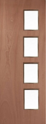 Timber Blank 27G (CLEAR GLASS) FD30 44mm Fire Door - MB