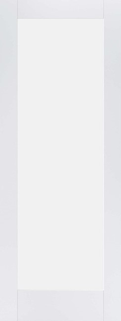 Internal White Primed 1 Panel Pattern 10 (OBSCURE GLASS) Solid Core Door