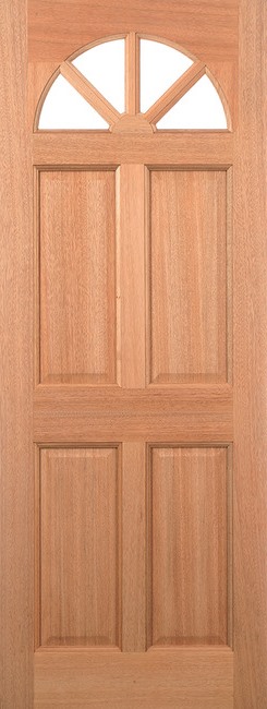 External Hardwood Carolina 4 Panel Un-Glazed (NO GLASS) M&T Door
