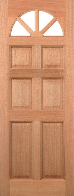 External Hardwood Carolina 6 Panel Un-Glazed (NO GLASS) Dowelled Door