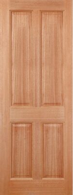 External Hardwood Colonial 4 Panel M&T Un-Finished Door