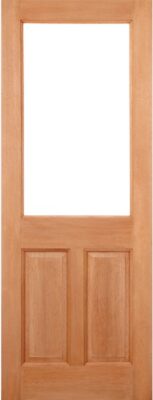 External Hardwood 2XG 2 Panel Un-Glazed (NO GLASS) M&T Door