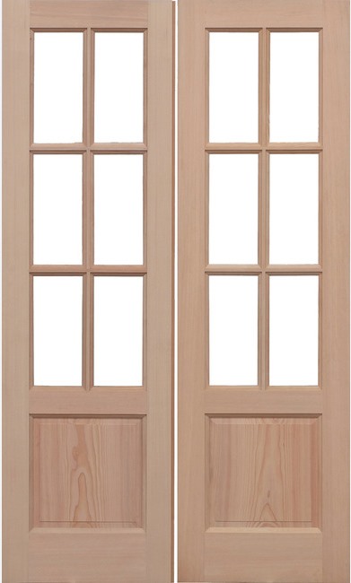 External Hemlock GTP 2P Rebated Pair Un-glazed (No Glass) Door