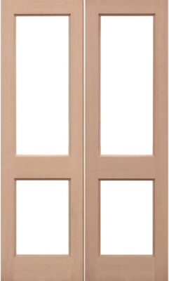 External Hemlock 2XGG Rebated Pair Un-Glazed (NO GLASS) Door