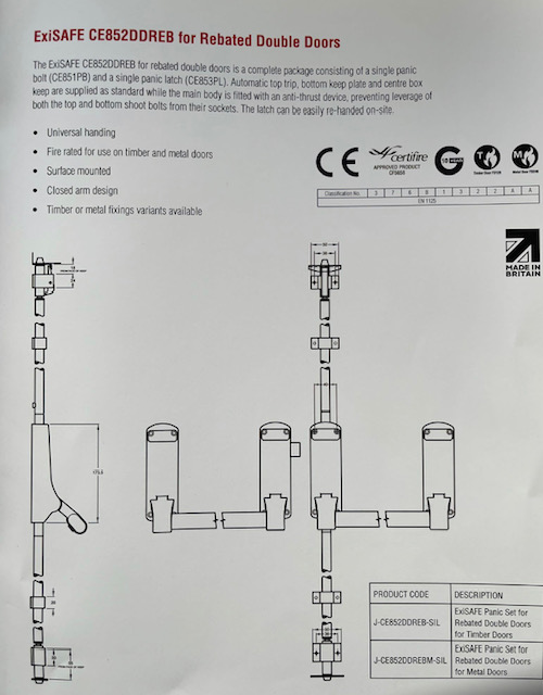 Exisafe Rebated Double Door Set - Image 2