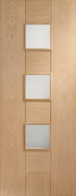 Internal Oak Messina (CLEAR GLASS) Pre-Finished Door