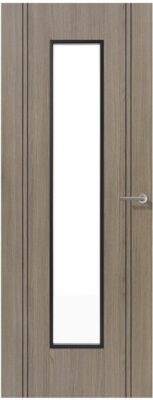 Internal Laminate Light Grey (CLEAR GLASS) Monaco Pre-Finished Door