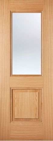 Oak Arnhem (CLEAR GLASS) Pre-Finished Door - LPD
