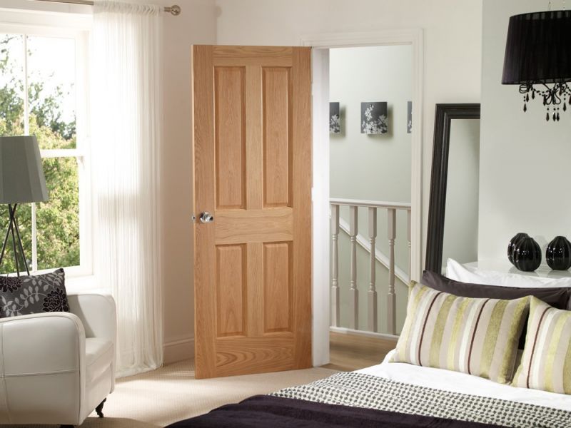 Oak Victorian 4 Panel - FD30 - 44mm - Prefinished - XL - Image 2