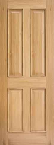 Oak Regency Un-Finished 4 Panel RM2S FD30 44mm Fire Door - LPD