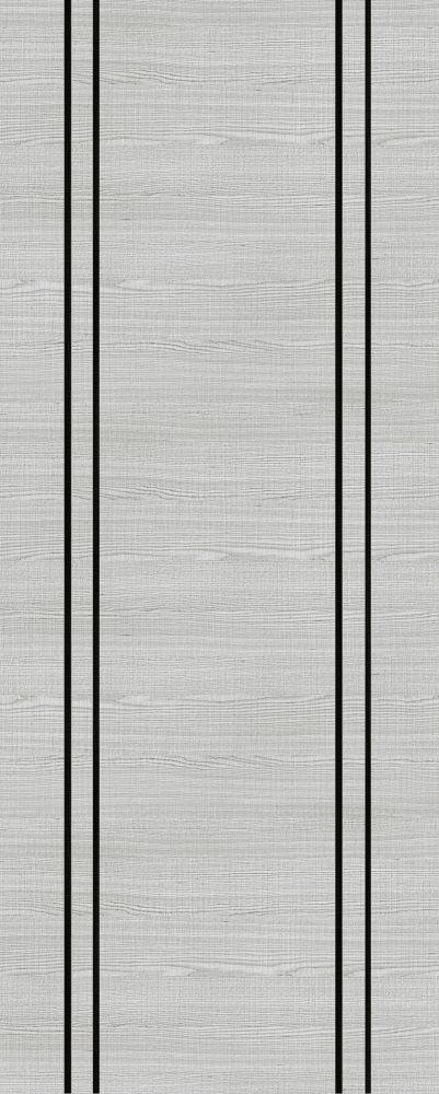 Internal Light Grey Ash with Dark Grey Ash Vertical Inlays Pre-Finished FD60 54mm Fire Door